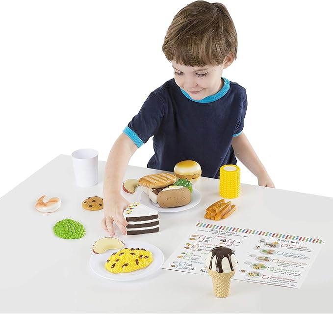 Melissa & Doug Fun Food Combine & Dine Durable Play Food for Toddlers Boys and Girls