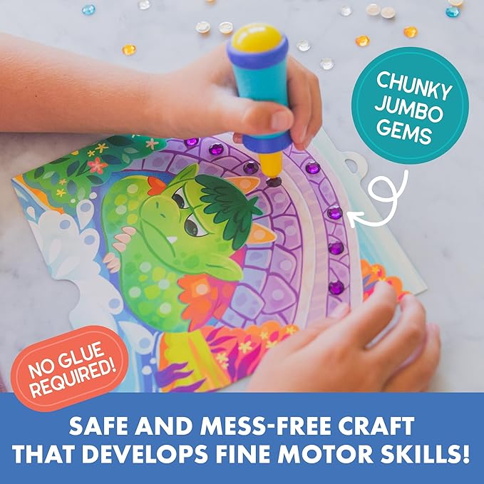 Educational Insights Jumbo Gem Kit - Arts and Crafts for Kids, Toddler Art Supplies, Toddler DIY Sensory Activity, Gift for Girls and Boys Ages 5+