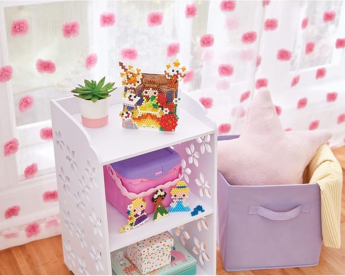 Aquabeads Disney Princess Creation Cube, Complete Arts & Crafts Bead Kit for Children - Over 2,500 Beads & Display Stand The Create Belle, Ariel, Tiana, Rapunzel and More