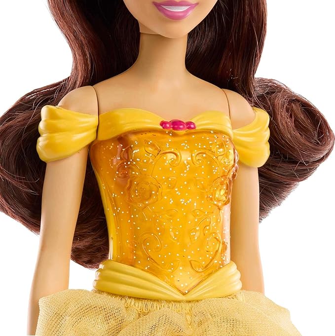 Mattel Disney Princess Toys, Belle Fashion Doll, Sparkling Look with Tiara Accessory, Inspired by the Beauty & the Beast Movie