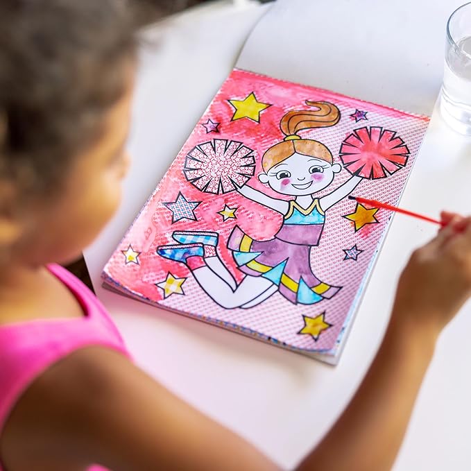 Melissa & Doug My First Paint With Water Art Pad - Cheerleaders, Flowers, Fairies, and More (24 Pages)