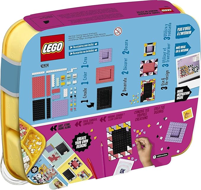 LEGO DOTS Creative Picture Frames 41914 DIY Creative Craft Decorations Kit for Kids, Makes a Great Gift for Kids Who Like Doing Crafts at Home and Fun Picture Frame Ideas (398 Pieces)