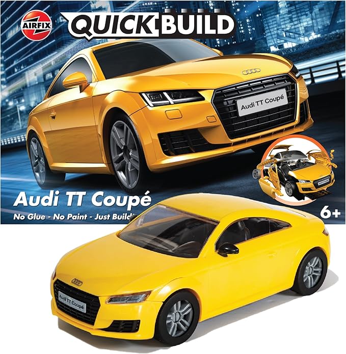 Airfix Quickbuild Audi TT Coupe Yellow Brick Building Model Kit J6034