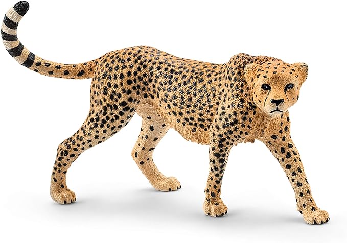 Schleich Wild Life Realistic Female Cheetah Figurine - Authentic and Highly Detailed Wild Animal Toy, Durable for Education and Fun Play for Kids, Perfect for Boys and Girls, Ages 3+