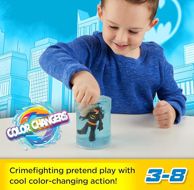 Fisher-Price Imaginext DC Super Friends Batman Toys, Color Changers Figure Set, Batman & Two-Face for Preschool Kids Ages 3+ Years