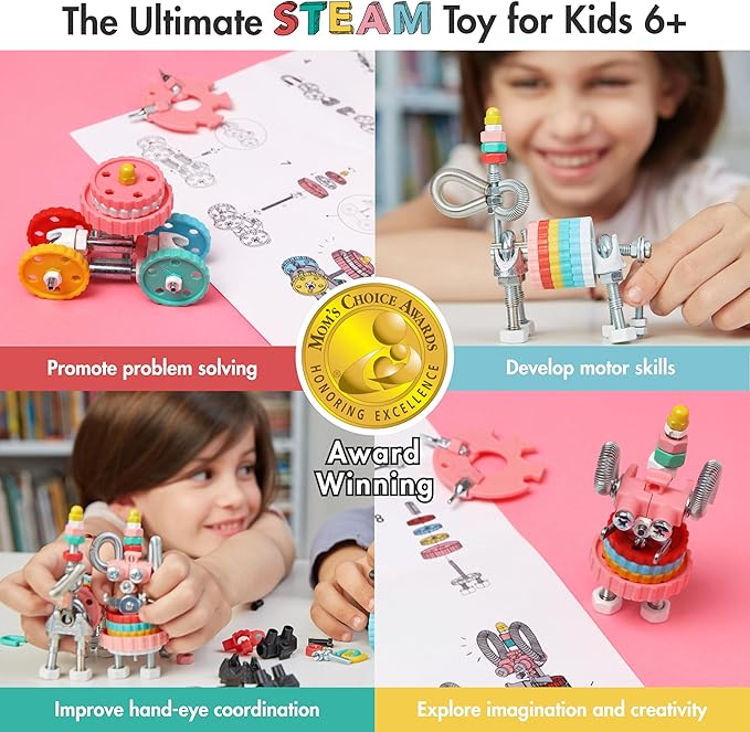 Unicorn Robot Stem Building Toys, Educational Build Your Own Robot Toy for Kids 6 7 8 9+ Year Old Girls Boys, Stem Toys Engineering Kit, Construction Toys Steam Gifts for Kids