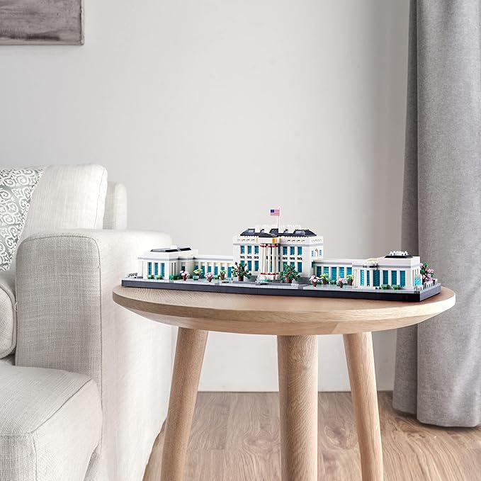 KLMEi Architecture Sets for Adults White House U.S. Capital Collection Building Kit Micro Blocks Famous Landmark, Mini Bricks Toys Presents for Kids 3520 PCS