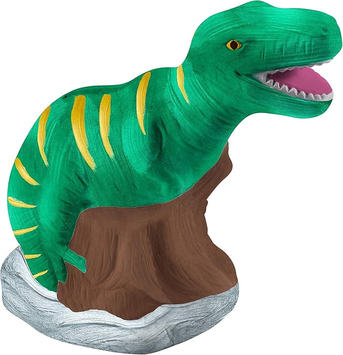 Original Stationery Paint Your Own Dinosaur Money Bank, Awesome Craft Kit with 13 Paint Colors, Roarsome Crafts for Kids and Fun Birthday Gift Idea