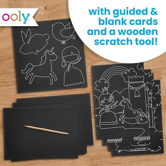 Ooly Scratch & Scribble Art Set (Princess Garden)