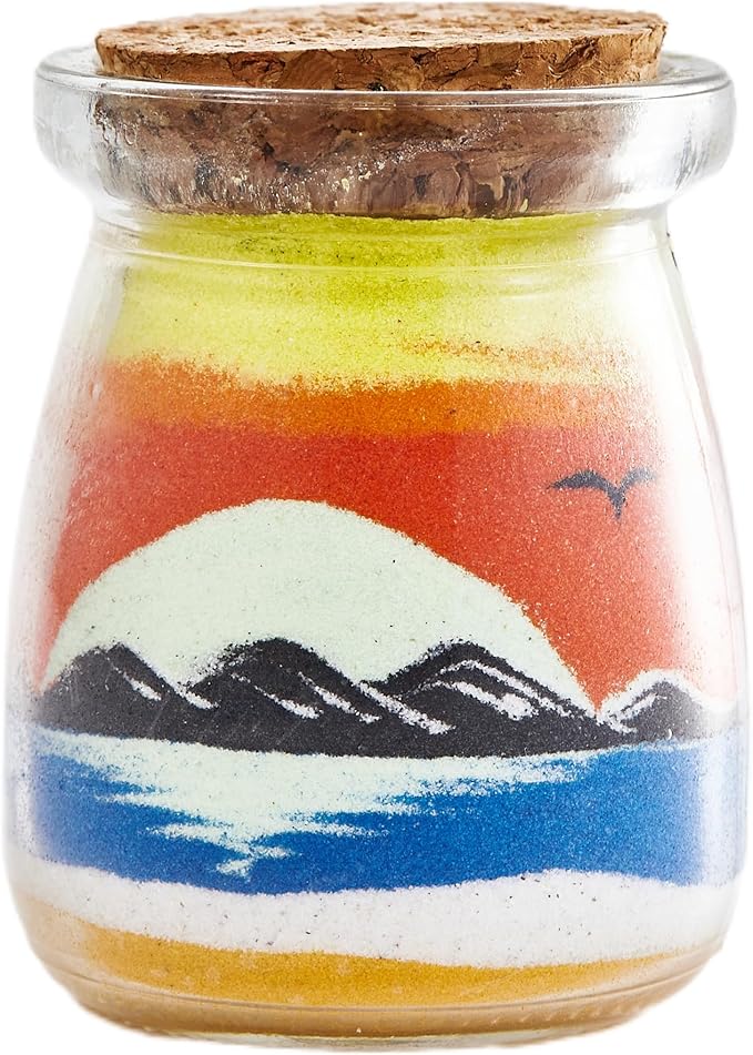 YUANLUGV Sand Art Bottles, Colored Sand with Luminous Sand Art Crafts for Gift Kids, Elegant and Exquisite Sand Art Craft Bottle，Gifts for Girls Boys Kids Women Birthday (d)