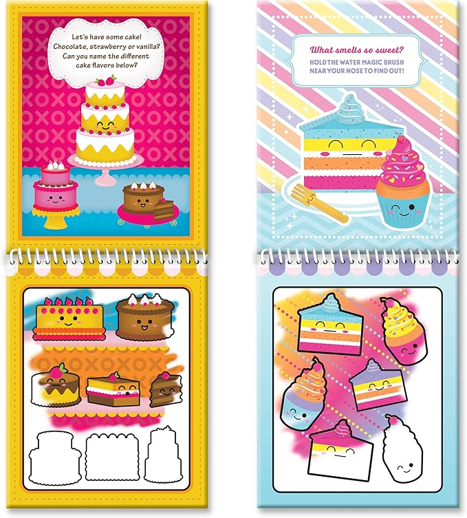 Water Magic - Patented Gourmet Scented Reusable Water Reveal Activity Books - No Mess, All Fun by Scentco (Bakery and Sweet Sparkle)