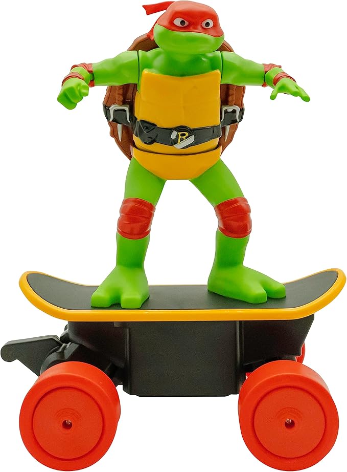 Teenage Mutant Ninja Turtles Raphael Cowabunga Skate RC - Imitates Real Skate Tricks - 2.4 GHz Remote Control - Ages 3+