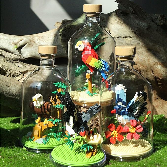 Thcbme Bird Animals Building Block Toy Set, Parrot, Swallow, Eagle, Creative Set to Build and Display, Compatible with Lego 6254100 Building Accessory, Great Gift for Kids with Ages 6+(Eagle 466pcs)