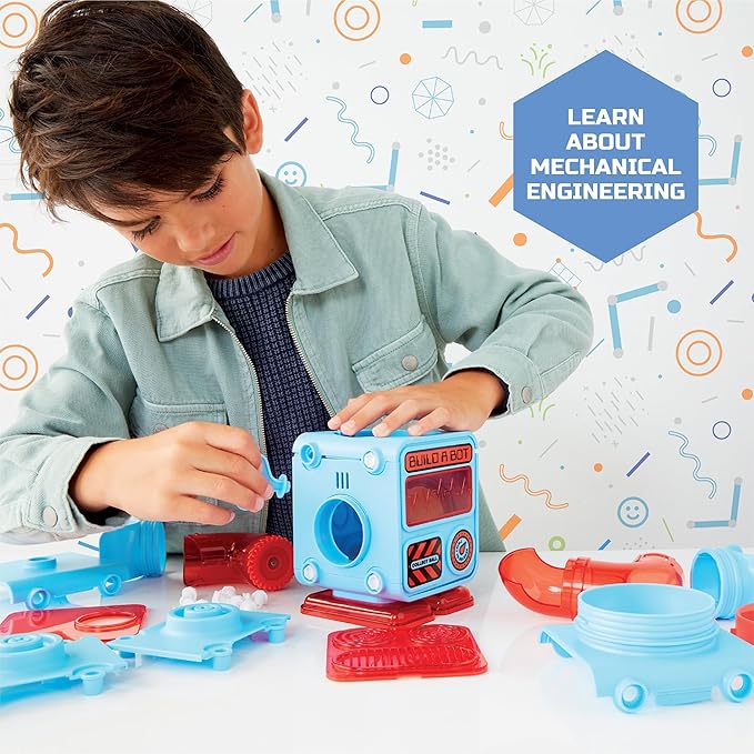 Discovery™ #MINDBLOWN DIY Prize-Pod Robot Kit, 52-Piece Vending Machine Building Set, 12 Transforming Capsules, Educational Science Experiment, Engineering STEM Project, Robotics Toy Gift Kids Age 8+