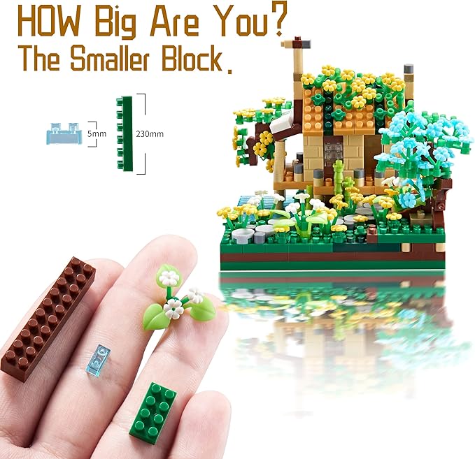 Architecture Port Cabin Building Set Model Kit and Gift for Kids and Adults Mini Blocks 600 PCS with 2 Figure