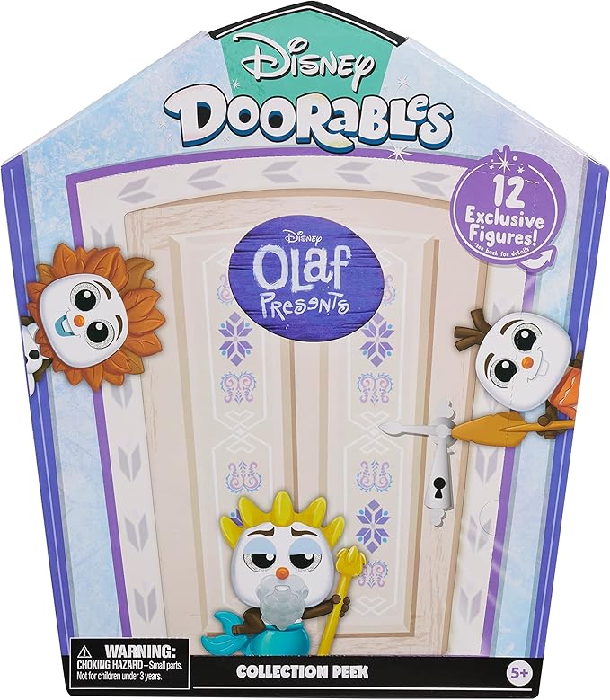 Disney Doorables Olaf Presents Collection Peek, Collectible Blind Bag Figures, Kids Toys for Ages 5 Up, Amazon Exclusive by Just Play (Pack of 4)