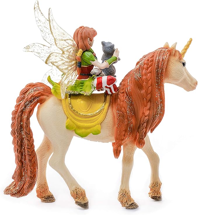 Schleich Bayala Fairy Marween Doll with Glitter Unicorn Figurine 3pc. Playset - Featuring Magical Marween and Unicorn Figure for Fun and Imaginative Play for Boys and Girls, Gift for Kids Ages 5+