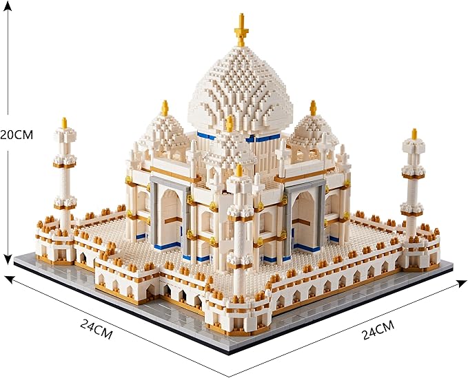 Micro Mini Blocks Architecture Taj Mahal Building Set Landmarks Collection Model Kits Idea Toys Presents for Adults and Kids Age of 14+ 3950 Pieces