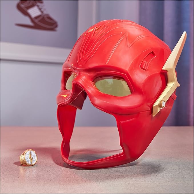 DC Comics, The Flash Hero Set, Iconic Mask with Visor and Ring, 10+ Unique