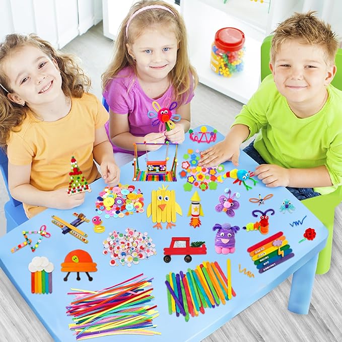 Itopstar Arts and Crafts Supplies Kit Craft Set for Kids-Art Supplies Kids Art Supplies for Preschool, Homeschool and Kindergarten DIY Crafting Projects