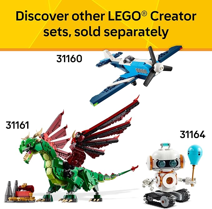 LEGO Creator 3 in 1 Wild Animals Surprising Spider Toy - Building Toy with 3 Build Options, Spider, Scorpion, or Snake - Animal Figures for Kids, Boys & Girls, Ages 7+ - Gift Idea for Birthday - 31159