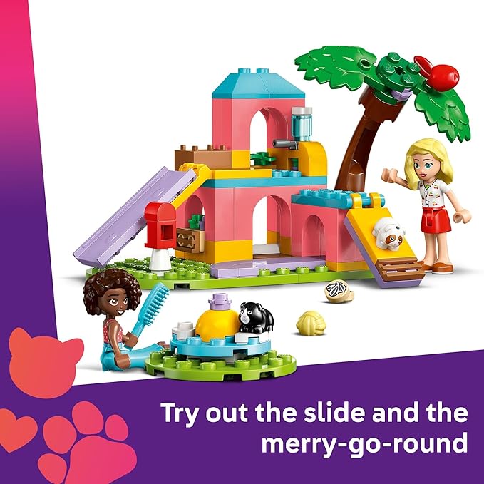 LEGO Friends Guinea Pig Playground - Building Toy Pretend Play Set for Kids, Girls and Boys, Ages 5+ - with 2 Minidolls and 2 Animal Toys - Gift Idea for Birthdays - 42640