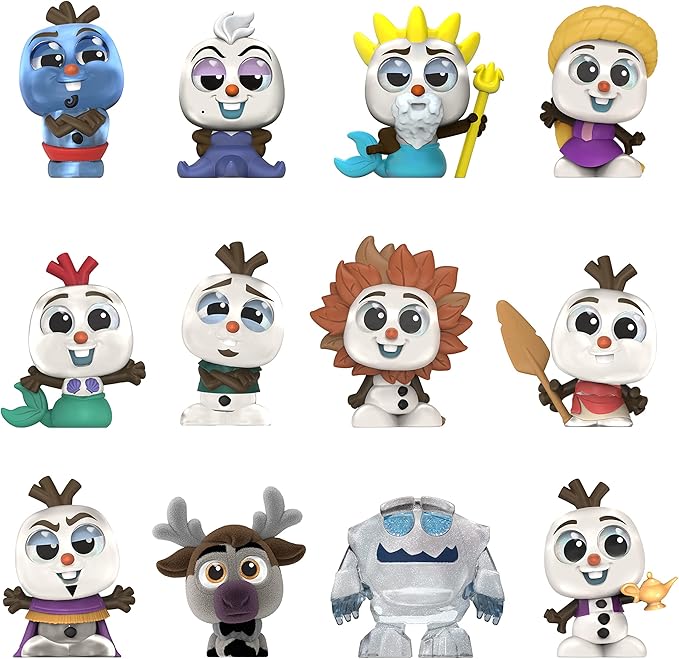 Disney Doorables Olaf Presents Collection Peek, Collectible Blind Bag Figures, Kids Toys for Ages 5 Up, Amazon Exclusive by Just Play (Pack of 4)