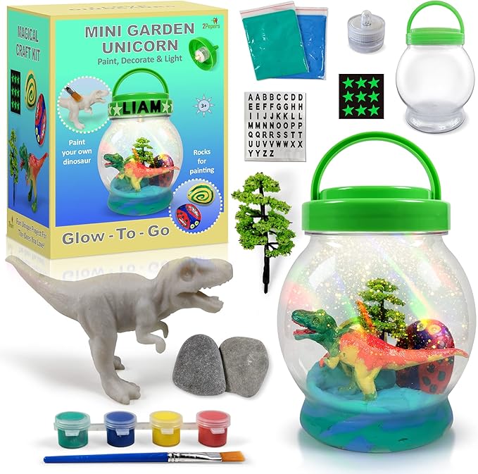 DIY Light Up Dinosaur Nightlight Arts and Crafts for Kids, Best Birthday Gifts for Boys & Girls Ages 3 4 5 6 7 8 Years Old, Fun Stem Kit for Kids