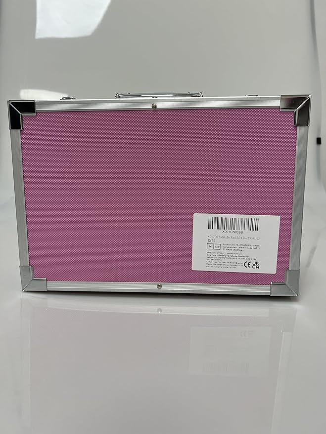 KINSPORY Art Supplies, 139 Pack Painting Drawing Art Kit with 2 Sketch Pads, Double Layers Art Set Crafts, Colored Pencils, Oil Pastels, Watercolor Paints, Aluminum Gift Case for Artists Kids (Pink)