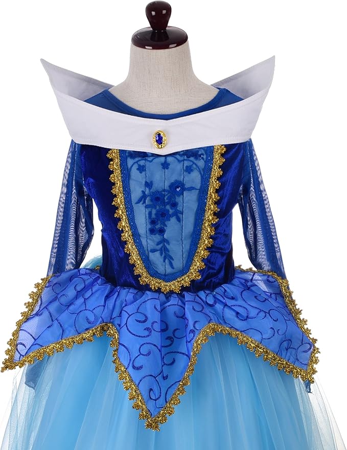 Dressy Daisy Beauty Princess Costume Dress Up Toddler Little Girls Halloween Birthday Party Fancy Ball Gown