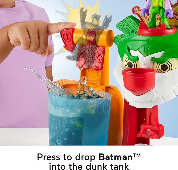 Fisher-Price Imaginext DC Super Friends Batman Toy Color Changers The Joker Funhouse Playset for Preschool Pretend Play Kids Ages 3+ Years