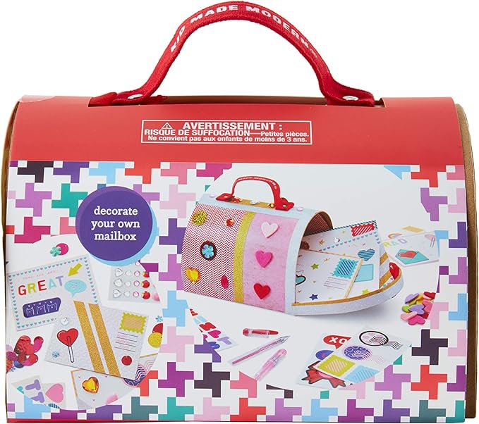 Kid Made Modern Valentine's Day DIY Craft Kit for Kids 6+ - Complete Mailbox & Card Making Set with 250+ Art Pieces - Creative & Engaging Activities for Boys & Girls