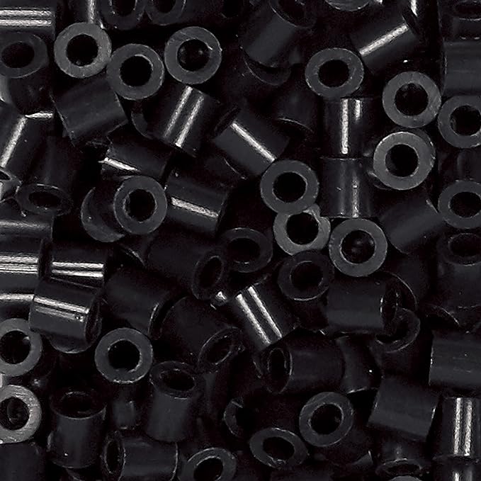 Perler Beads Fuse Beads for Crafts, 6000pcs, Black & Beads Bead Tweezer Tools, 2 pc 4.25 Inch