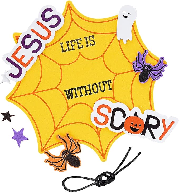 Life is Scary Without Jesus Halloween Sign Craft Kit – Makes 12