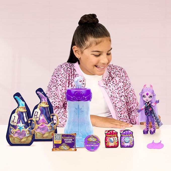 Magic Mixies Pixlings Shimmerverse Series, Create & Mix A Magic Potion to Reveal Howlexa The Wolf Pixling, Watch As This Beautiful 6.5" Fashion Doll Appears Inside The Potion Bottle