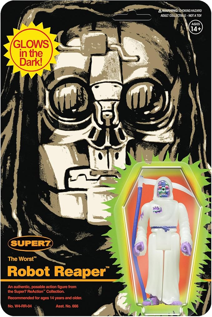 Super7 The Worst Robot Reaper (Monster Glow) - 3.75" The Worst Action Figure Collectibles and Retro Toys