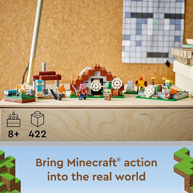LEGO Minecraft The Abandoned Village Building Kit 21190, Minecraft Zombie Toy Set, Gift Idea for Kids Girls Boys Age 8+ Featuring Game Figures Including Zombies and Zombie Hunters with Accessories