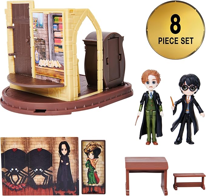 Wizarding World Harry Potter, Magical Minis Defense Against the Dark Arts Playset with 2 Exclusive Figures, 5 Accessories, Kids Toys for Ages 6 and up