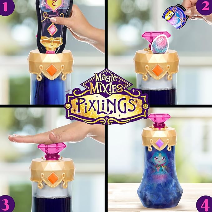 Magic Mixies Amber Dragon Pixling. Magically Reveal a 6.5" Pixling Doll Inside a Potion Bottle! Mix a Magic Potion to Create Your Pixling.