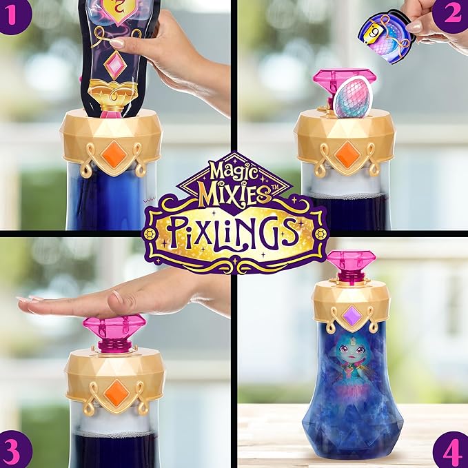 Magic Mixies Amber Dragon Pixling. Magically Reveal a 6.5" Pixling Doll Inside a Potion Bottle! Mix a Magic Potion to Create Your Pixling.