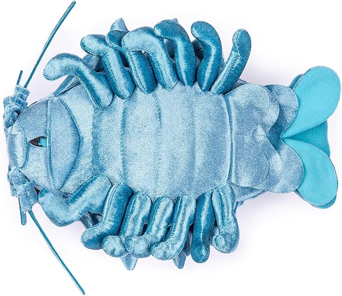 ZHONGXIN MADE Isopod Plush - Lifelike 12” Blue Isopod Stuffed Animal, Realistic Bathynomus Giganteus Arthropod Insect Plushie, Soft Crustaceans Animals Toys Model Dolls Gifts for Kids
