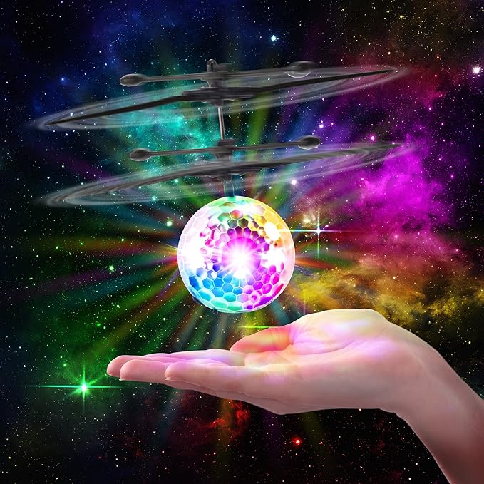 Force1 Orbiter 2pk Flying Orb Ball Hand Operated Drones for Kids - 2pk Mini UFO Drone Toys with Remote, Rechargeable LED Indoor Floating Hover Hand Controlled Orb Toys