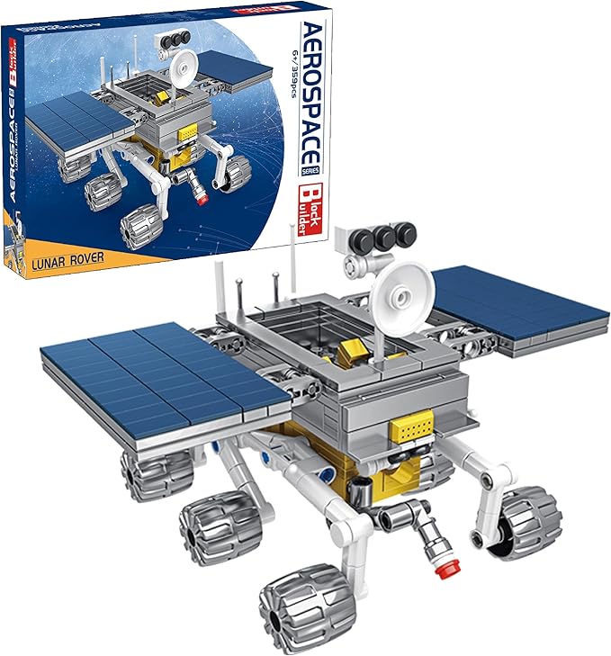 Lunar Rover Building Block Set (359 Pieces) Space Series Building Blocks for Kids and Adults