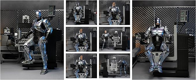 NECA 7-Inch Ultimate Battle-Damaged Robocop Scale Action Figure with Chair