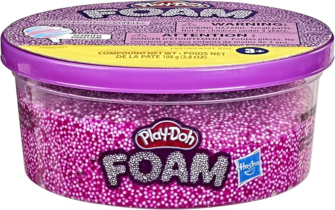 Play-Doh Foam Purple Cotton Candy Scented Single Can, Tactile Toy for Kids 3 Years and Up, Non-Toxic, 3.8 Ounces