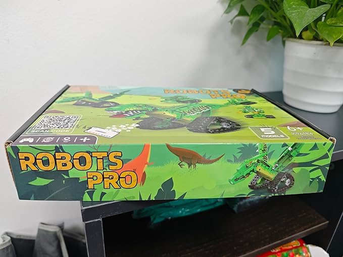 RC Robot Building Set - 5 in1 T. rex Toy with APP or Remote Control, DIY Engineering Robotics/Mech Dinosaur/Dragon Warrior/Pterosaur/Stegosaurus STEM Birthday Gifts for Kids 6-12 Years Old