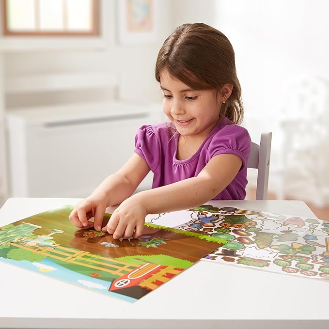 Melissa & Doug Reusable Sticker Pad: Farm - 280+ Stickers, 5 Scenes