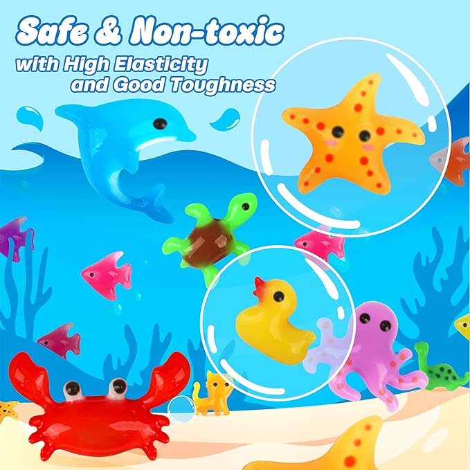 Mocoosy 20 Colors Magic Fairy Water Elf Toy Kit for Kids, Aqua Elf Water Gel Kit with 20 Magic Gels & 16 Squishy Maker Molds, Magical Squishy Paint Set Art Crafts STEM Game Activities for Boys Girls