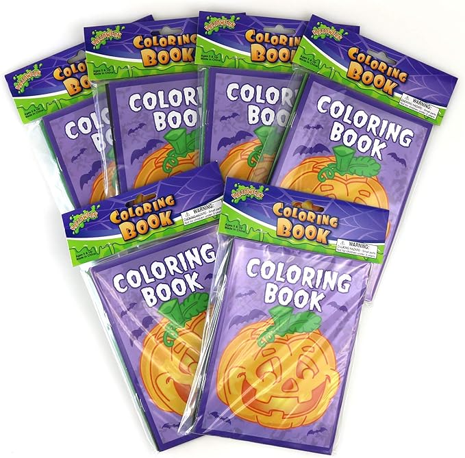 GIFTEXPRESS Pack of 72 Halloween Coloring Books for Kids