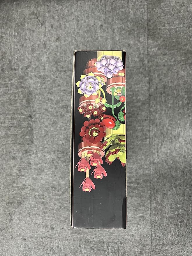 Succulent Flowers Bonsai Building Sets, 8 Packs Botanical Collection Building Block Kit for Home Decor, 1234 PCS Plant Building Toy Gifts for Adults Kids Girls Boys Ages 6 7 8 9 10 11 12+